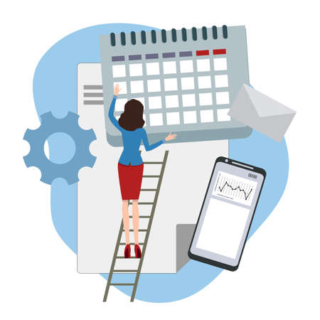 Business seminar stylized image vector.のイラスト素材