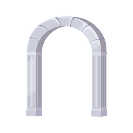 ancient Greek arch isolated on a white background. Vector illustration in realistic style.のイラスト素材