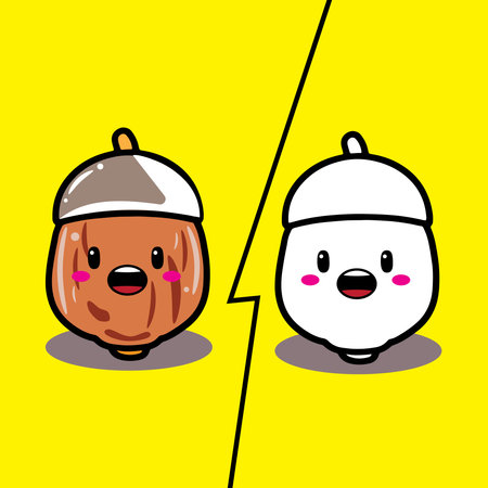 Cute Date Fruit Character Illustration for Ramadanのイラスト素材