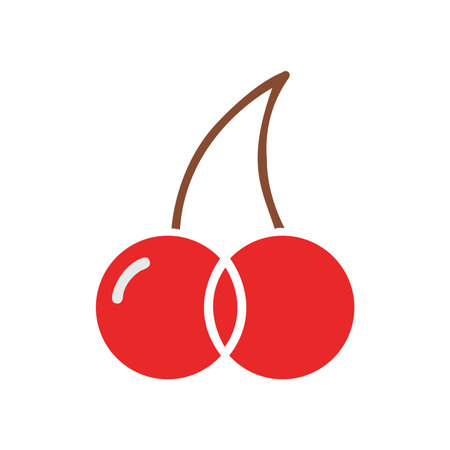 Cherry icon vector isolated on white background for your web and mobile app design, Cherry  concept