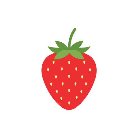 Strawberry flat icon on background for graphic and web design. Creative illustration concept symbol for web or mobile appのイラスト素材
