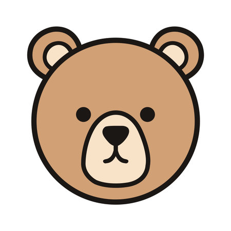 cute bear cartoon isolated icon design, vector illustration eps10 graphic