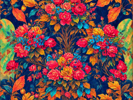 Wildflowers is a watercolor painting on paper with a blue pencil.