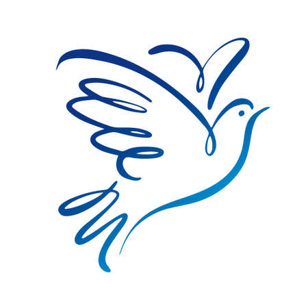 Dove vector logo template. Concept logo.のイラスト素材