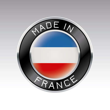 Made in france quality label on the white background.のイラスト素材