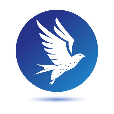 Falcon Eagle Bird Logo Template vector iconのイラスト素材