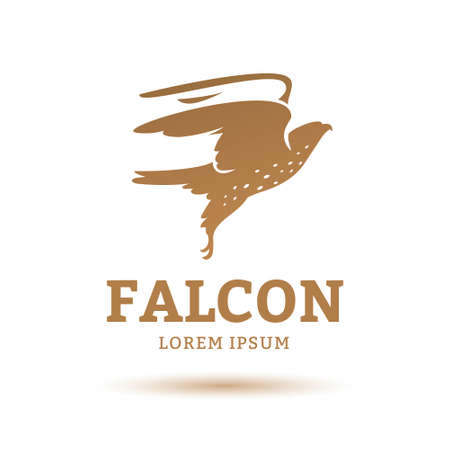 Falcon Eagle Bird Logo Template vector iconのイラスト素材