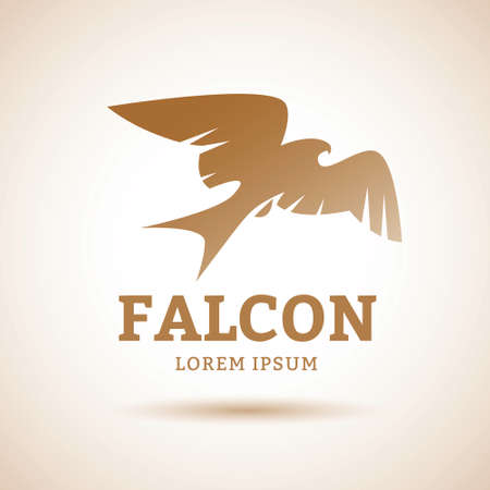 Falcon Eagle Bird Logo Template vector iconのイラスト素材