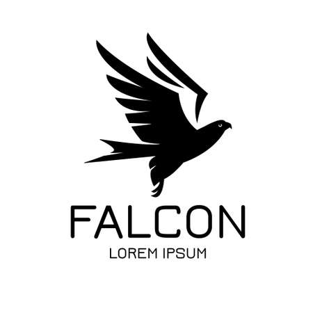 Falcon Eagle Bird Logo Template vector iconのイラスト素材