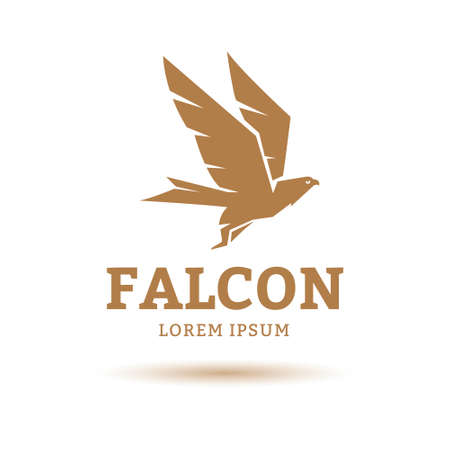 Falcon Eagle Bird Logo Template vector iconのイラスト素材