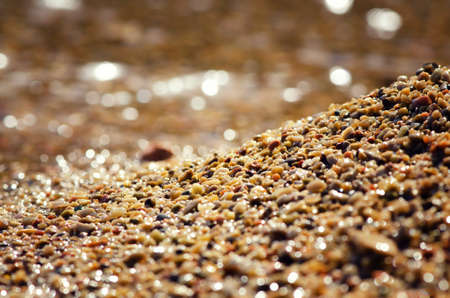 sand on the beach in Budvaの写真素材