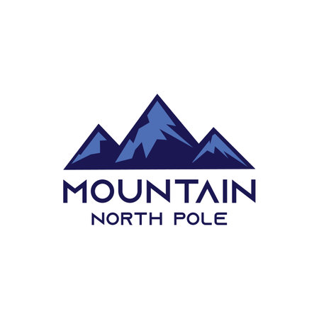 mountain north pole logo Design vector for adventureのイラスト素材