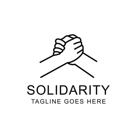 solidarity logo Design vector for community and partnershipのイラスト素材