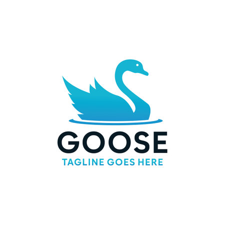 animal goose logo Design vector symbolのイラスト素材