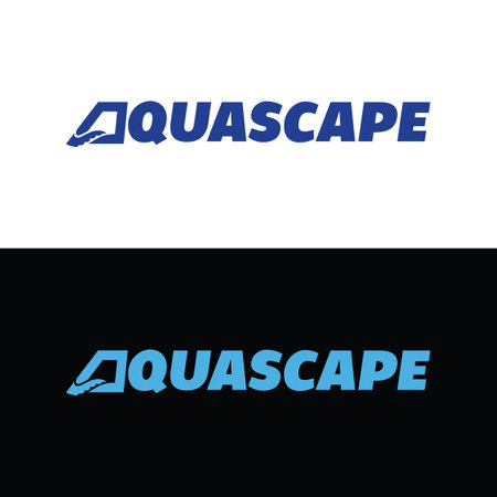 Aquatic logo Design vector aquascape symbolのイラスト素材