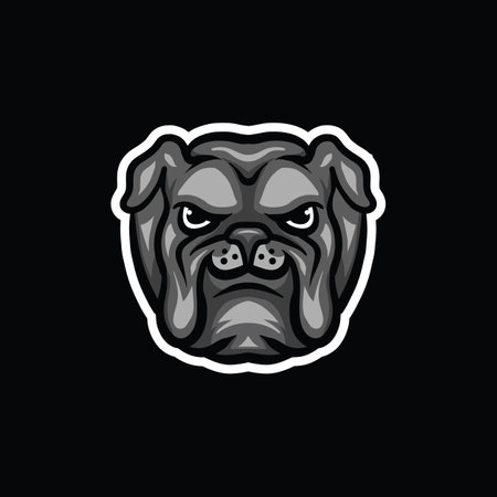 bulldog animal mascot logo Design vector graphicのイラスト素材