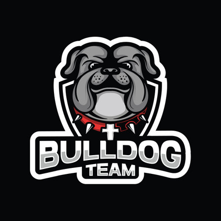 Bulldog logo mascot Design vector graphicのイラスト素材