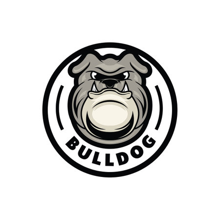 Bulldog logo mascot Design vector graphicのイラスト素材