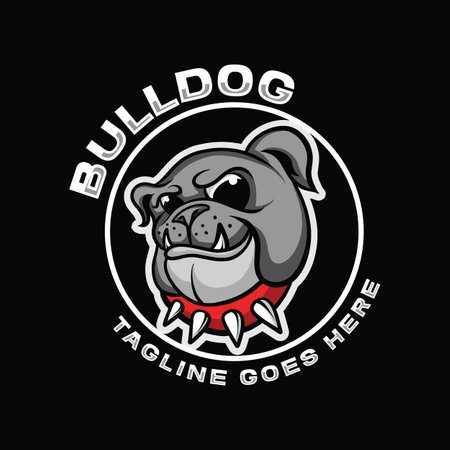 Bulldog logo mascot Design vector graphicのイラスト素材