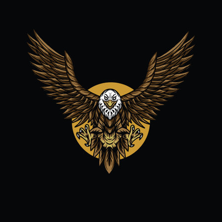 Eagle flying logo Design vector graphicのイラスト素材