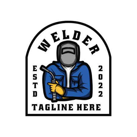 welder illustration logo Design vector graphicのイラスト素材
