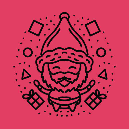 Santa Claus Design Vector illustration christmas symbol emblemのイラスト素材