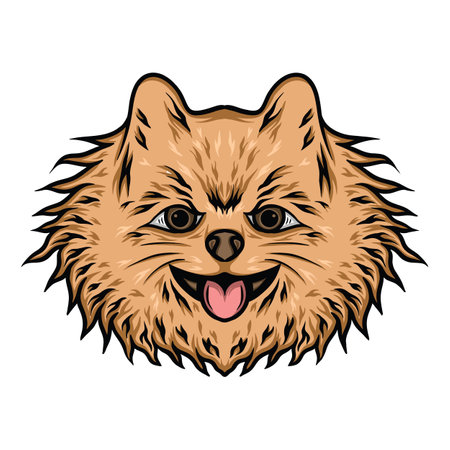 Dog Logo Design Vintage Emblem Vector illustration Badge Symbol Iconのイラスト素材