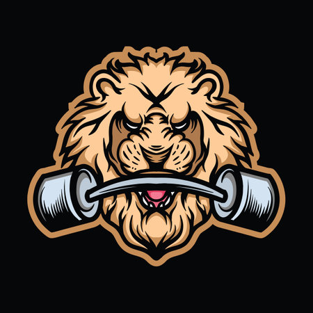 King Lion Animal Logo Vector Graphic Design illustration Badge Emblem Symbol and Iconのイラスト素材