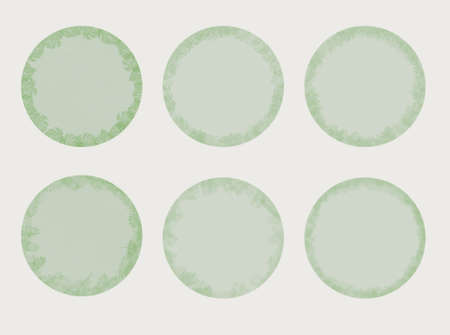 Round icons on the environmental themeの写真素材