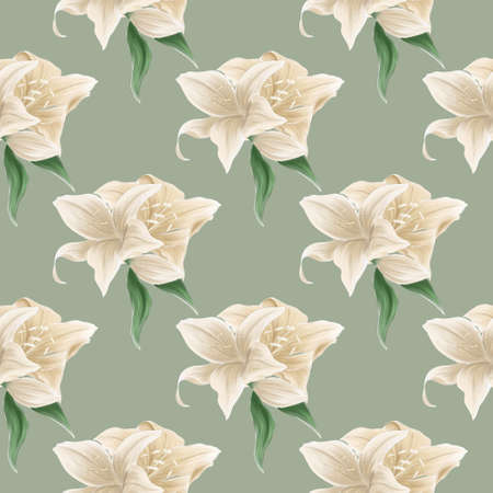 The pattern of flowers of gold Lilyの写真素材