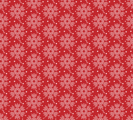 Christmas vectorillustration. Seamless pattern with snowflakes, stars and garlands.のイラスト素材