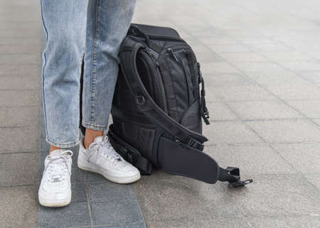 Women are waiting for someone at the appointed timeの写真素材