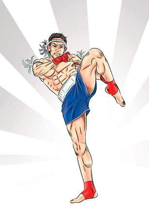 The boxer is preparing for training.illustrationの写真素材