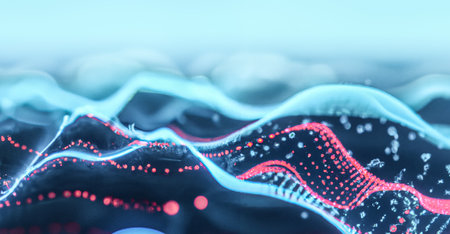 Connection And Web Concept. Digital, Communication And Technology Network Background With Moving...