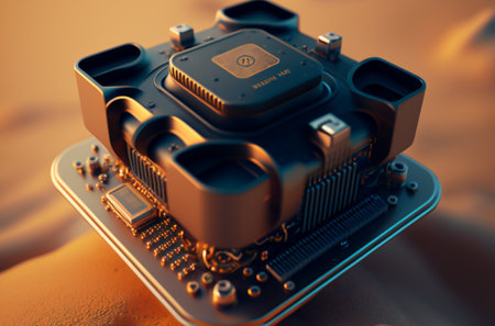 Circuit board. Technology background. Central computer Processors CPU concept. Digital chip motherboard. Tech science background. Integrated communication processor.の写真素材