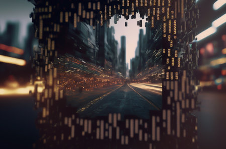abstract background digital code running through everything