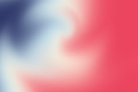 gradient background with waves and movement effect in blue and red colorsの写真素材