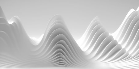 Abstract white background with 3D effectの写真素材