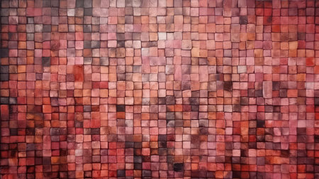 geometric painting on canvas color red.の写真素材