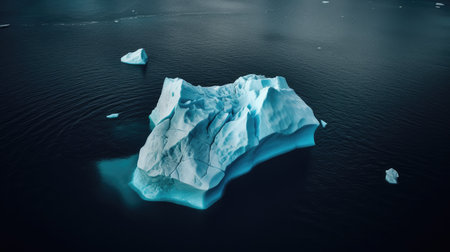 iceberg on the ocean surfaceの写真素材