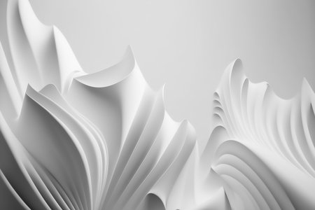 Abstract white background with 3D effect