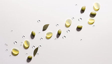 water drops on the surfaceの写真素材