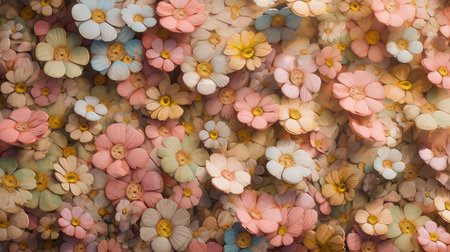 beautiful illustration of flowers with bright colors. Beautiful flowers for background. flower background artの写真素材