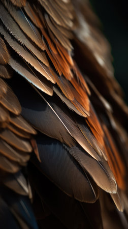 close up of colorful animal feathersの写真素材