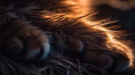 close up of fluffy and soft animal hair. High-quality animal hair detailsの素材