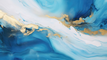 Alcohol ink colors translucent. Modern Fluid Acrylic art. Abstract fluid art background, acrylic pour wallpaper. Design wrapping paper, wallpaper. Mixing acrylic paints.の素材