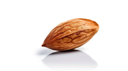 image on white background of nutsの写真素材