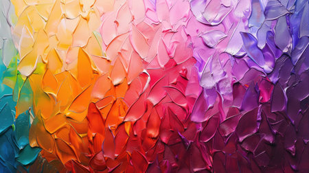Colorful paint background with coarse texture in layers