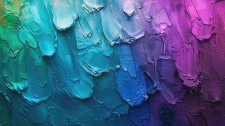 Colorful paint background with coarse texture in layersの写真素材