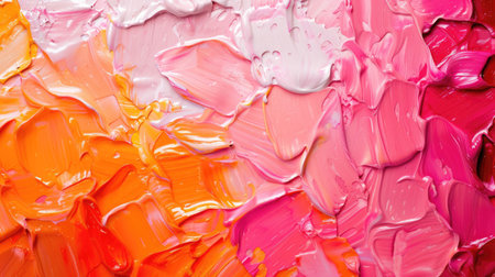 Colorful paint background with coarse texture in layers
